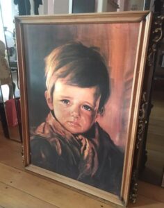 The Crying Boy Portrait popularly seen in U.K. homes.