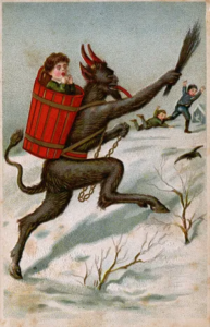 Austrian Post Card from 1910 with Krampus depiction.