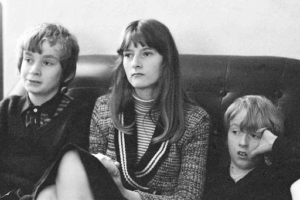 Margaret, Billy and Johnny Hodgson at the house in 1978.