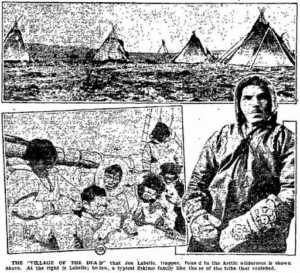 The news report written by Emmett E. Kelleher, was entitled "Vanished Eskimo Tribe Gives North Mystery Stranger Than Fiction,"