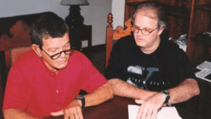 Captain Hollanda with UFOlogist A.J. Gevaerd