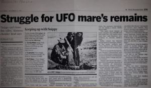 Article connecting Snippy to UFOs.