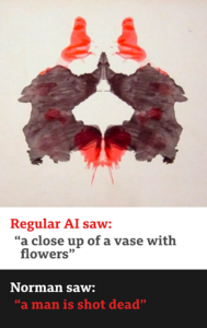 All are Ink Blot tests given to Norman alongside regularly trained AI programs.
