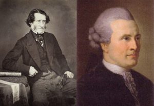 Image of Benjamin Guy Babington (left) and Johann Georg Ritter von Zimmermann (right) who studied the Meowing Nuns.