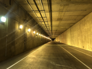 Inside one of Denver Airport’s tunnels