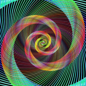 Multicolored Spiral Fractal design