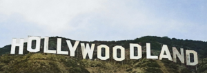 Photos of the sign while it still read “Hollywoodland”