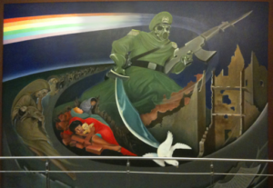 Another panel of Children of the World Dream of Peace by Leo Tanguma