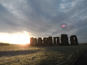 Strange lights captured over Stonehenge.