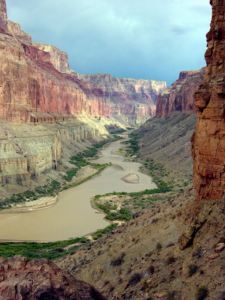 Image of the Colorado River cutting through the Grand Canyon. Courtesy of National Park Service.