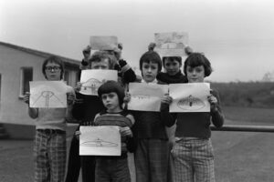 The witnesses and the images they drew after the sighting at the Broad Haven School. Courtesy of Western Mail and Wales Online