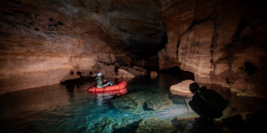 Waterfilled Cave in the Grand Canyon. Courtesy of Stephen Eginoire.