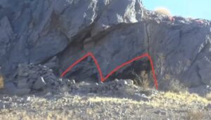 Screenshot from Frank Schlichting’s video of the supposed cave. Courtesy of Youtube/AbandonedMines11**