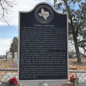 The Aurora Cemetery Plaque mentioning the spacecraft. Courtesy of BurialsandBeyond.com **