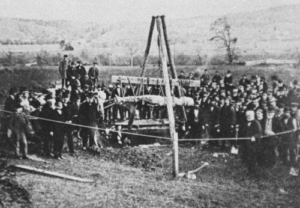 Cardiff Giant being exhumed in 1869 courtesy of Wikipedia***